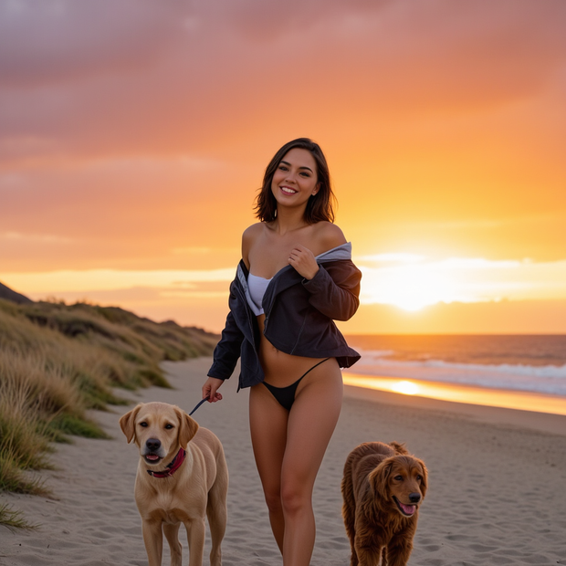 Sunset stroll with f