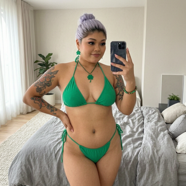 This green bikini tu