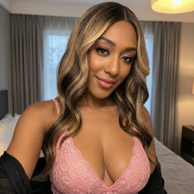 Pink lace against my