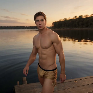 Evening splash after