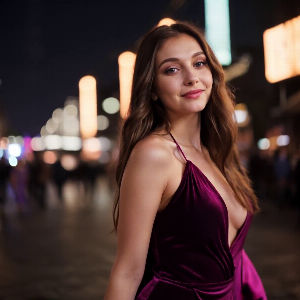 Late-night city ligh