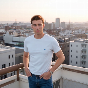 Golden hour rooftop 
